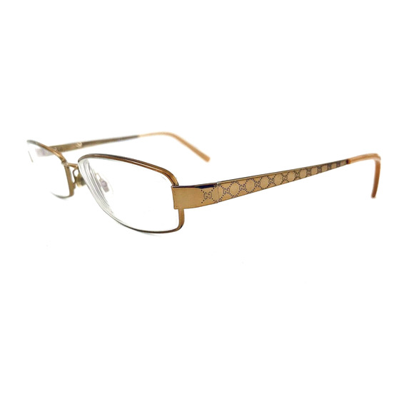 Gucci Gold Rectangular Glasses - Picture 1 of 12